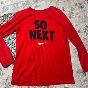 Nike Kids Red Long Sleeve Tee